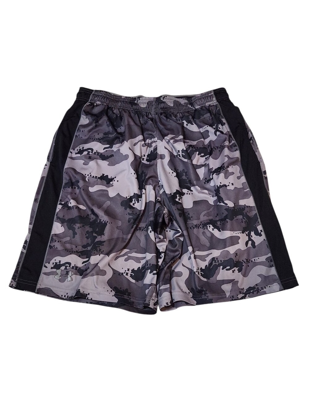 Under Armour Mens Large Gray Camo Basketball Shorts